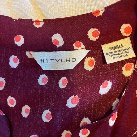 NWT Anthropologie 11-1-Tylho West Street Polka Dot Button Front Dress - Small - Picture 5 of 9